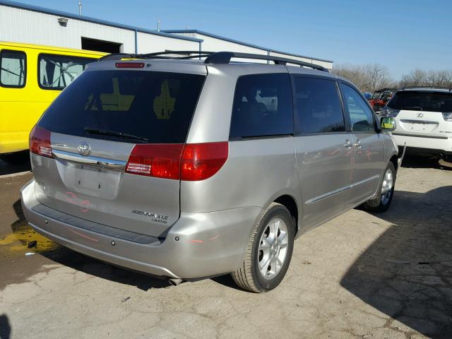 5TDZA22C25S314986 - 2005 TOYOTA SIENNA XLE SILVER photo 4