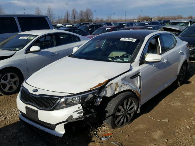 5XXGN4A75FG474536 - 2015 KIA OPTIMA EX WHITE photo 2