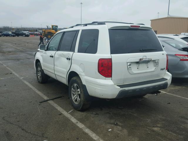 2HKYF18753H569166 - 2003 HONDA PILOT EXL WHITE photo 3