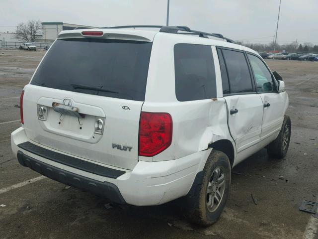 2HKYF18753H569166 - 2003 HONDA PILOT EXL WHITE photo 4