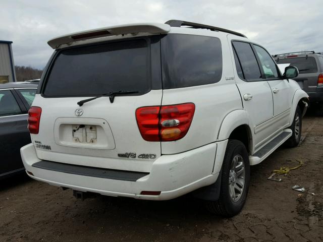 5TDBT48A63S188416 - 2003 TOYOTA SEQUOIA LI WHITE photo 4