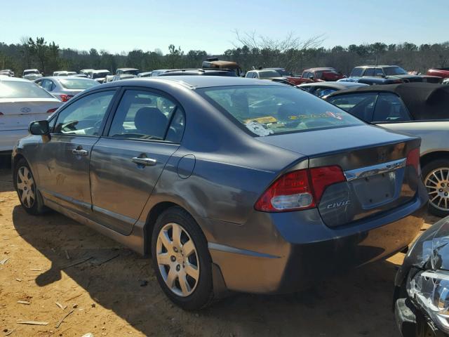 2HGFA1F56AH540385 - 2010 HONDA CIVIC LX GRAY photo 3