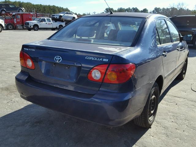 1NXBR32E03Z174197 - 2003 TOYOTA COROLLA CE BLUE photo 4