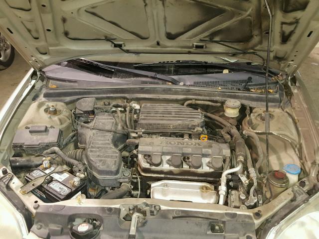 2HGES16532H539317 - 2002 HONDA CIVIC LX BEIGE photo 7