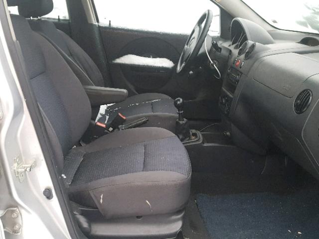 KL1TD66638B213970 - 2008 CHEVROLET AVEO BASE Srebrny zdjęcie 5