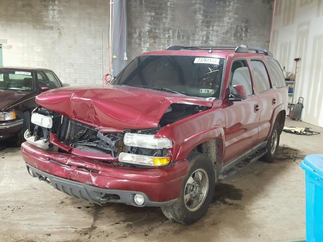 1GNEK13T05R274255 - 2005 CHEVROLET TAHOE K150 MAROON photo 2