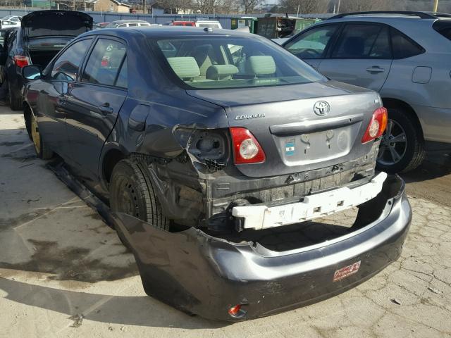 JTDBL40E49J046764 - 2009 TOYOTA COROLLA BA GRAY photo 3