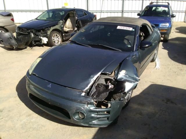 4A3AE45G65E001955 - 2005 MITSUBISHI ECLIPSE SP GREEN photo 2