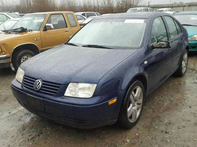 3VWSG69M71M174463 - 2001 VOLKSWAGEN JETTA GLS BLUE photo 2