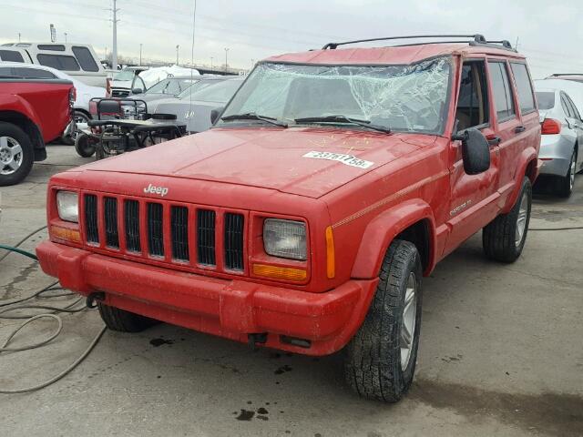 1J4FF58S61L577699 - 2001 JEEP CHEROKEE C RED photo 2