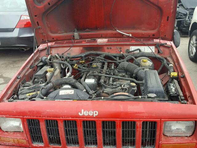 1J4FF58S61L577699 - 2001 JEEP CHEROKEE C RED photo 7