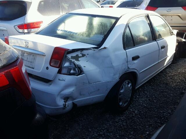 1HGES16561L027066 - 2001 HONDA CIVIC LX WHITE photo 4