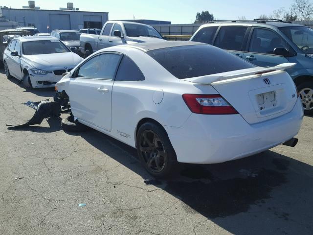 2HGFG21517H709040 - 2007 HONDA CIVIC SI WHITE photo 3