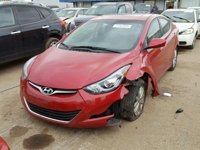 KMHDH4AE5FU268406 - 2015 HYUNDAI ELANTRA SE RED photo 2