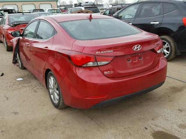 KMHDH4AE5FU268406 - 2015 HYUNDAI ELANTRA SE RED photo 3