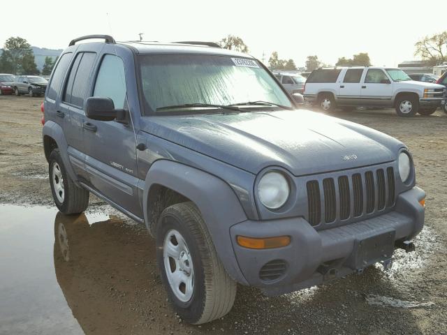 1J4GL48K22W147367 - 2002 JEEP LIBERTY SP BLUE photo 1