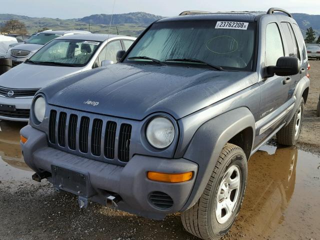 1J4GL48K22W147367 - 2002 JEEP LIBERTY SP BLUE photo 2