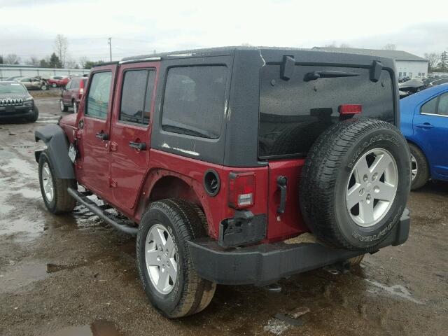 1C4BJWDG3CL214385 - 2012 JEEP WRANGLER U RED photo 3