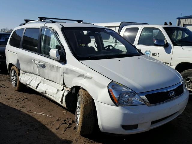 KNDMG4C7XC6445957 - 2012 KIA SEDONA LX WHITE photo 1