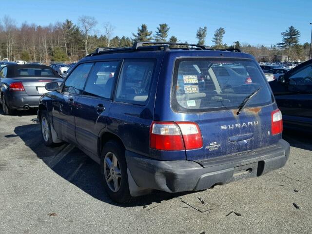 JF1SF63591H715725 - 2001 SUBARU FORESTER L BLUE photo 3