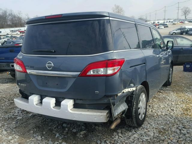 JN8AE2KP2C9035039 - 2012 NISSAN QUEST BLUE photo 4