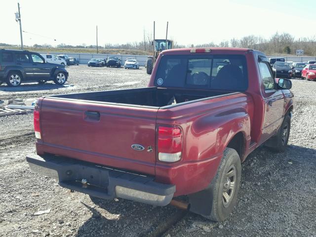 1FTYR10V6YPA60586 - 2000 FORD RANGER RED photo 4