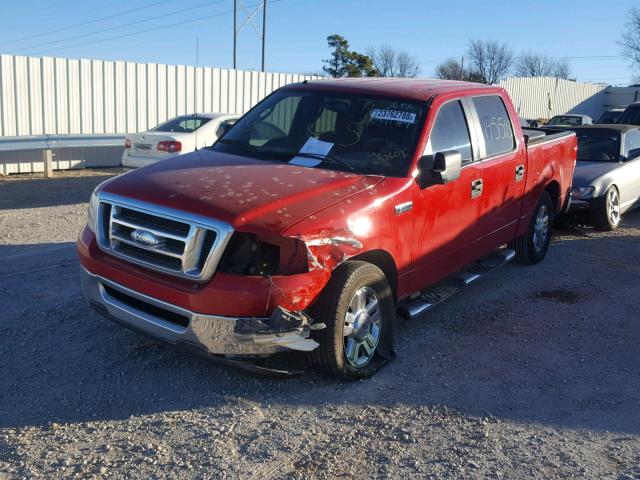 1FTRW12WX8KC53601 - 2008 FORD F150 SUPER RED photo 2