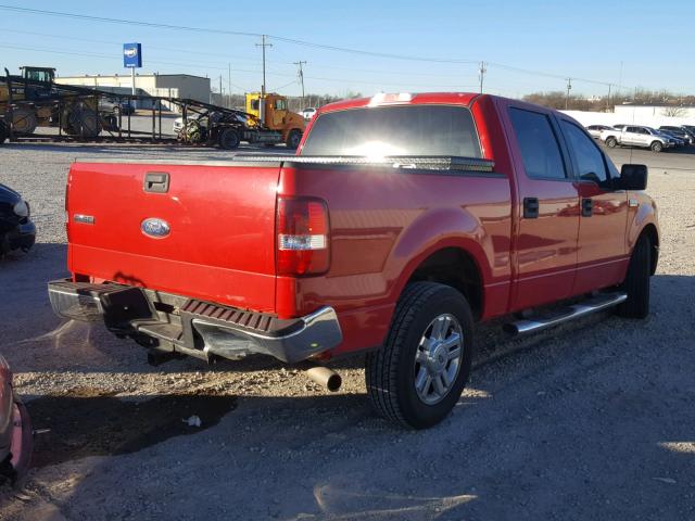 1FTRW12WX8KC53601 - 2008 FORD F150 SUPER RED photo 4