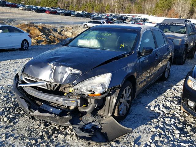 1HGCM66567A083995 - 2007 HONDA ACCORD EX CHARCOAL photo 2