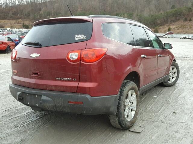 1GNLVGED0AJ245581 - 2010 CHEVROLET TRAVERSE L MAROON photo 4