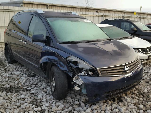 5N1BV28U88N120801 - 2008 NISSAN QUEST S BLUE photo 1