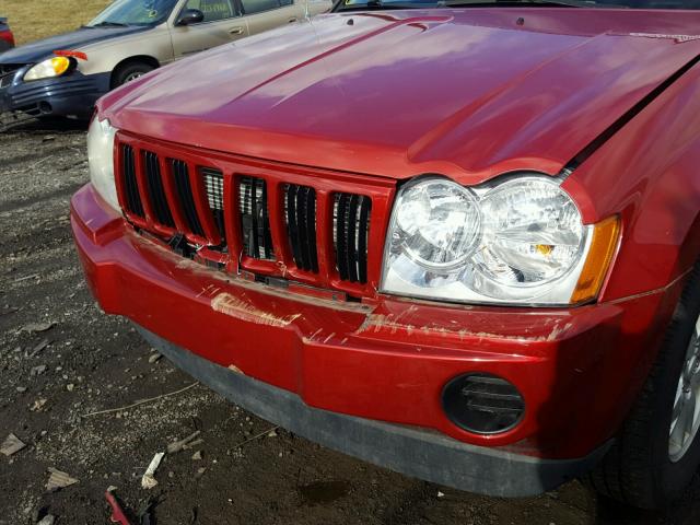 1J4GR48K25C672787 - 2005 JEEP GRAND CHER RED photo 9