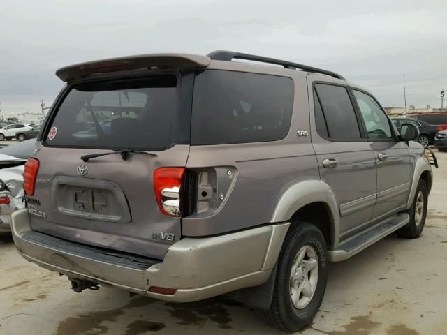 5TDZT34A02S136910 - 2002 TOYOTA SEQUOIA SR PURPLE photo 4