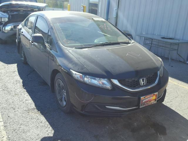 19XFB2F5XDE265508 - 2013 HONDA CIVIC LX BLACK photo 1