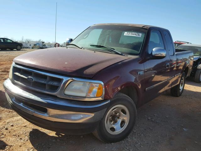 1FTZX1728WKB08654 - 1998 FORD F150 BURGUNDY photo 2