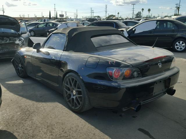 JHMAP21447S000562 - 2007 HONDA S2000 BLACK photo 3