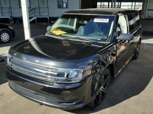 2FMGK5B81FBA22987 - 2015 FORD FLEX SE BLACK photo 2