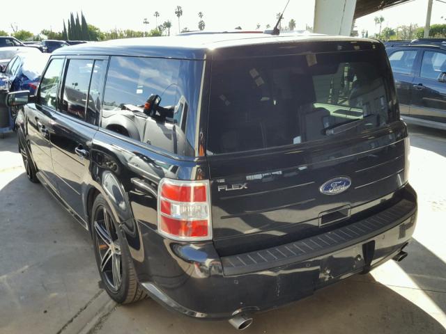 2FMGK5B81FBA22987 - 2015 FORD FLEX SE BLACK photo 3