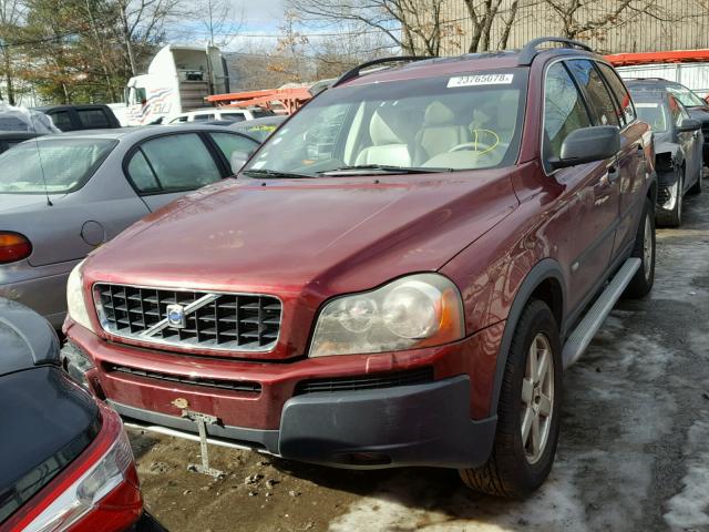 YV1CZ91H341081680 - 2004 VOLVO XC90 T6 BURGUNDY photo 2