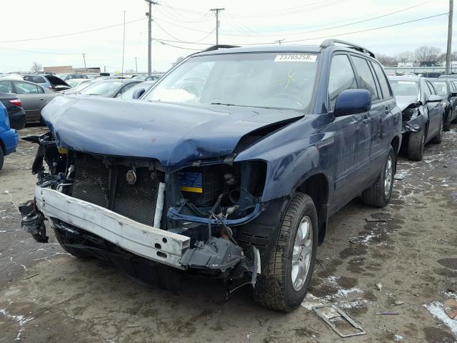 JTEGF21A830118524 - 2003 TOYOTA HIGHLANDER BLUE photo 2