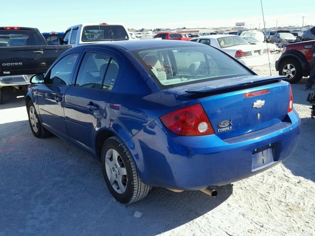 1G1AK52F757590749 - 2005 CHEVROLET COBALT BLUE photo 3