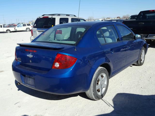 1G1AK52F757590749 - 2005 CHEVROLET COBALT BLUE photo 4