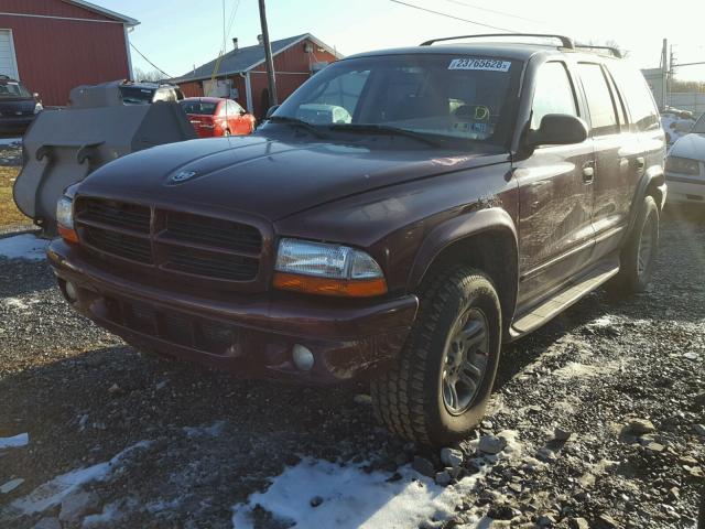 1B4HS28N21F517370 - 2001 DODGE DURANGO RED photo 2