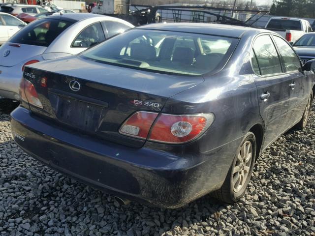 JTHBA30G040014487 - 2004 LEXUS ES 330 BLUE photo 4