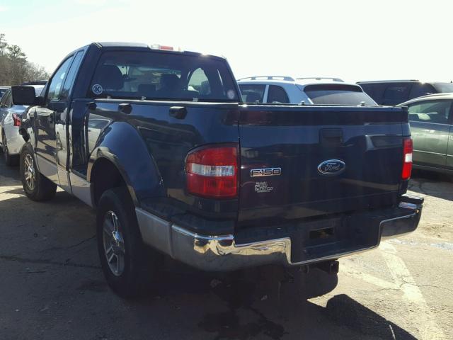 1FTRF02W25KD46103 - 2005 FORD F150 BLUE photo 3