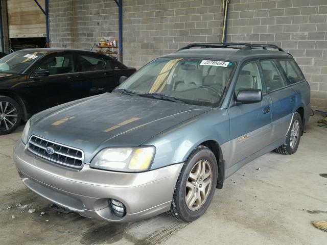 4S3BH675627613076 - 2002 SUBARU LEGACY OUT GREEN photo 2