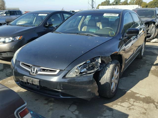 1HGCM66564A038910 - 2004 HONDA ACCORD EX BLACK photo 2