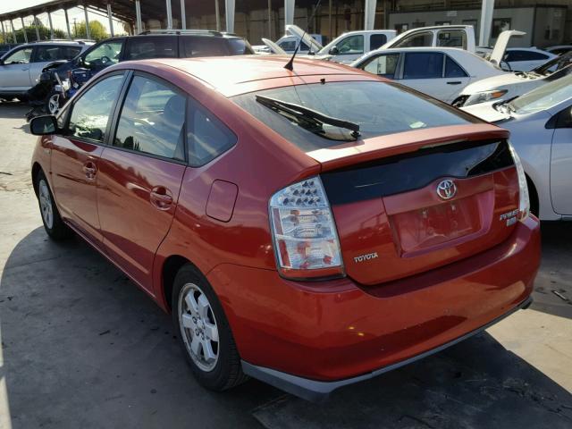 JTDKB20U377612051 - 2007 TOYOTA PRIUS RED photo 3