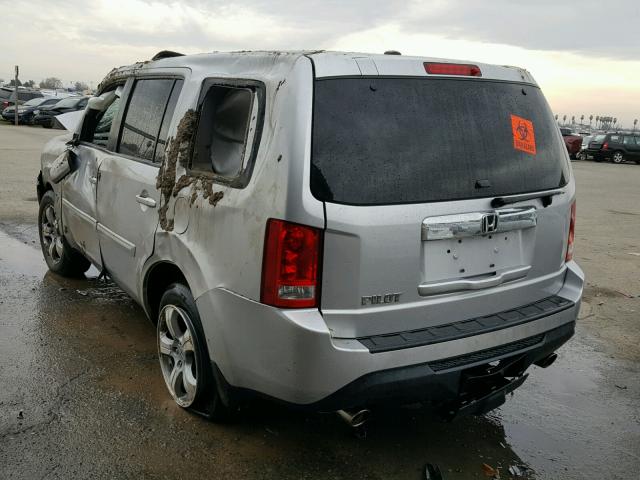 5FNYF3H72FB034178 - 2015 HONDA PILOT EXLN SILVER photo 3