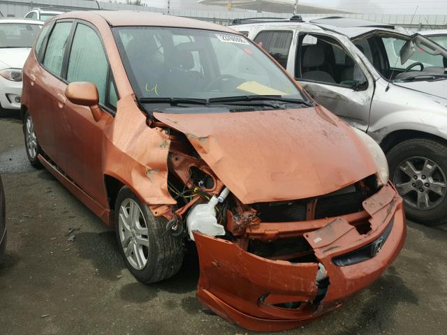 JHMGD38607S034370 - 2007 HONDA FIT S ORANGE photo 1